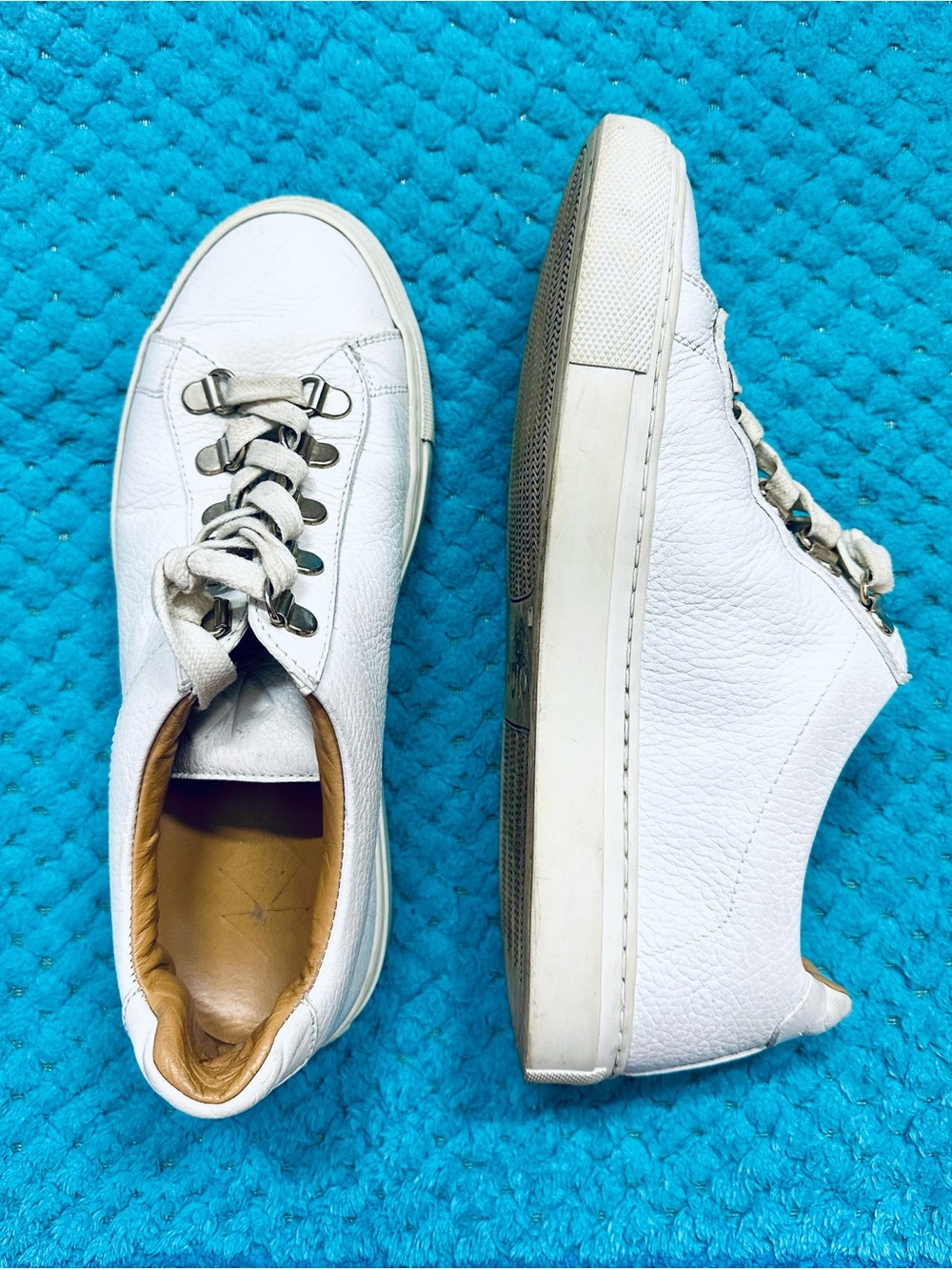 KOIO Capri Sneakers Women Italian Leather Size 6 White